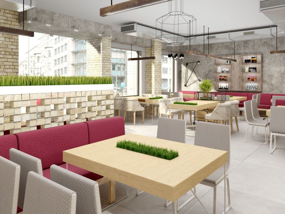 Столовая в стиле лофт общепит