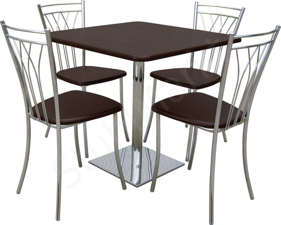 Обеденная группа "премиум-10" (4 стула 1 стол ,цвет вишня) Вижен сервис