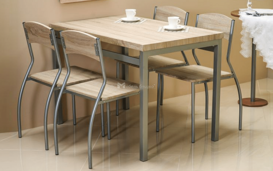 Комплект столовой мебели Signal Astro стол 4 стула