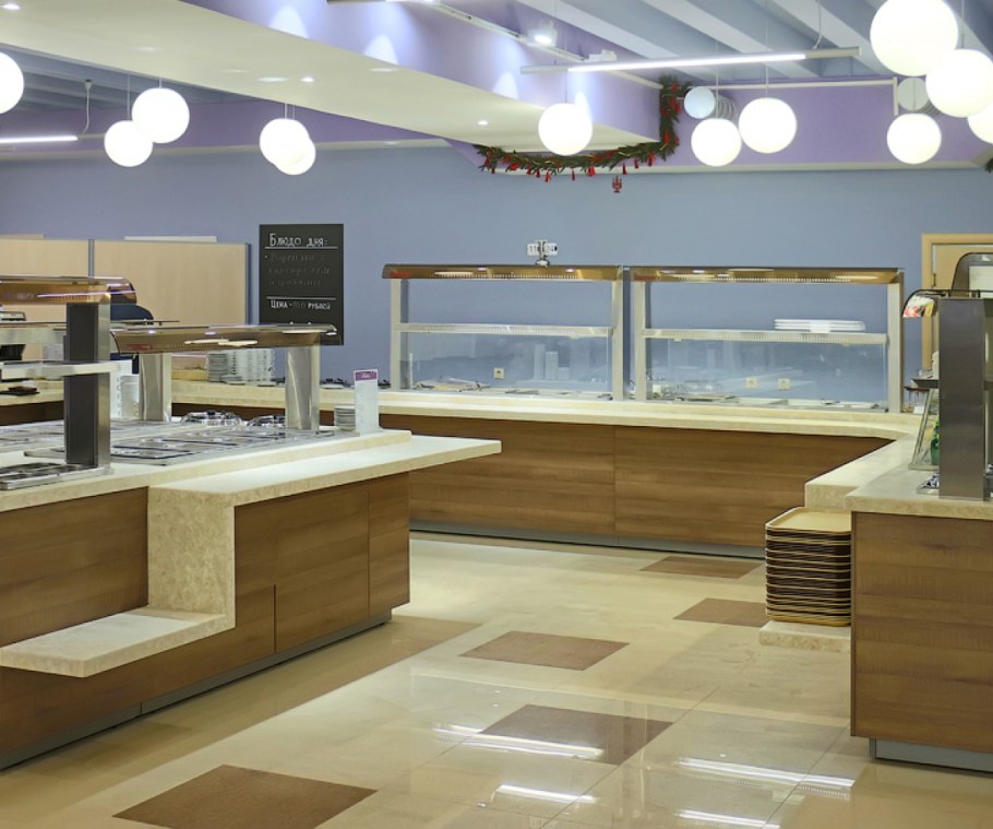 Барная стойка с линией раздачи