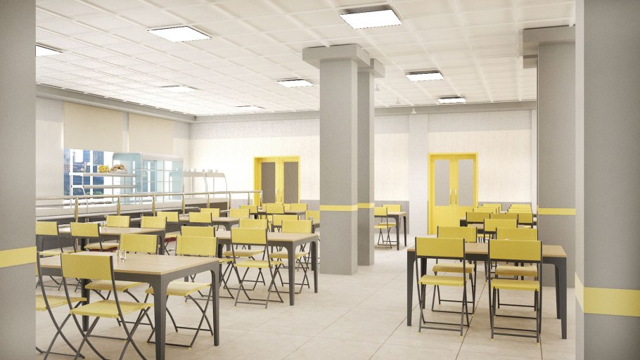 Современная мебель для школьной столовой