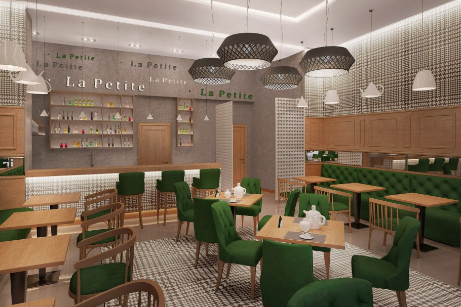 Проект интерьера кафе