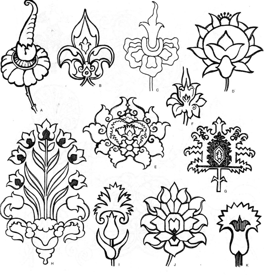 Стилизованные растительные орнаменты