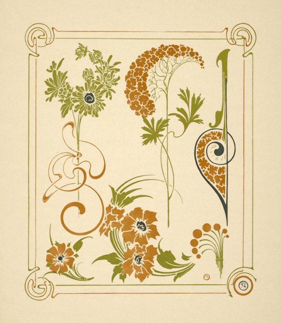 Орнаменты в стиле арт-нуво Модерн