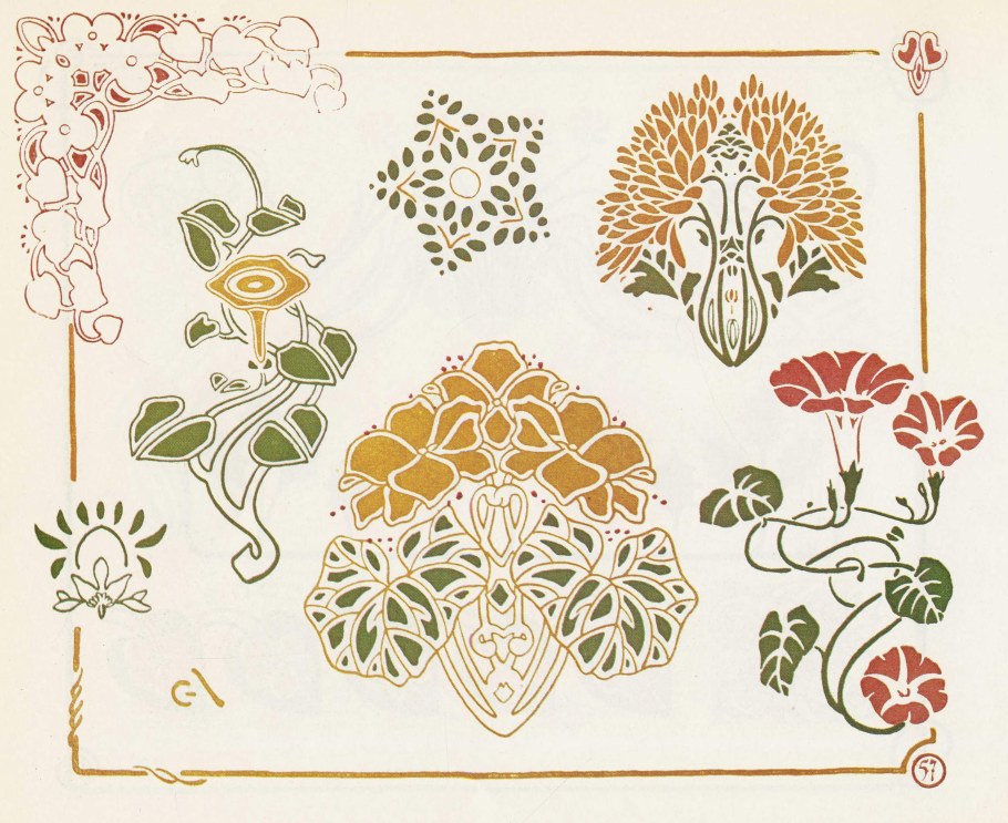 Орнаменты Модерна. "Combinaisons ornementales" - II