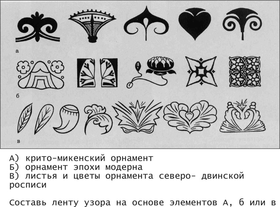 Элемент орнамента на основе стилизованной формы