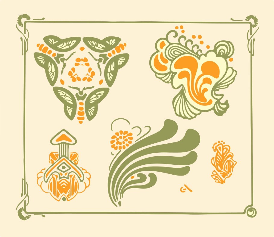 Combinaisons ornementales. Альбом орнаментов в стиле арт нуво