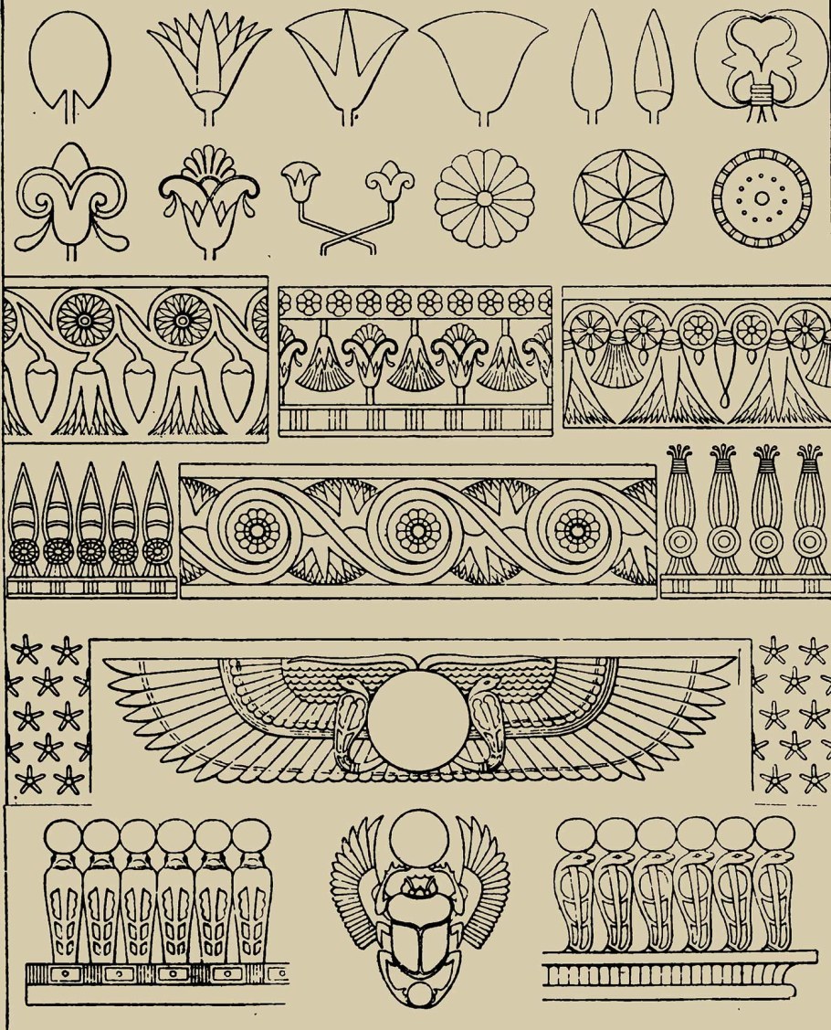Древний Египет орнаменты и узоры