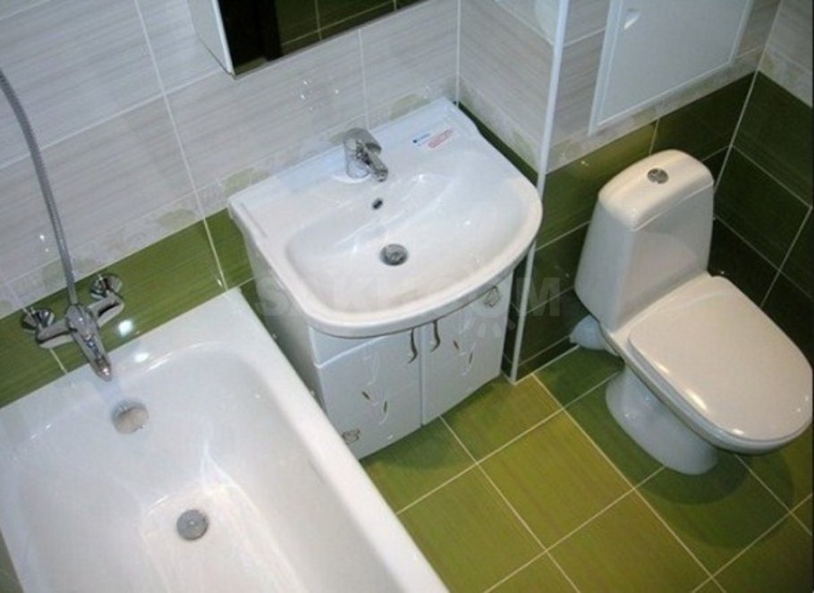 Керамогранитная ванная в хрущевке