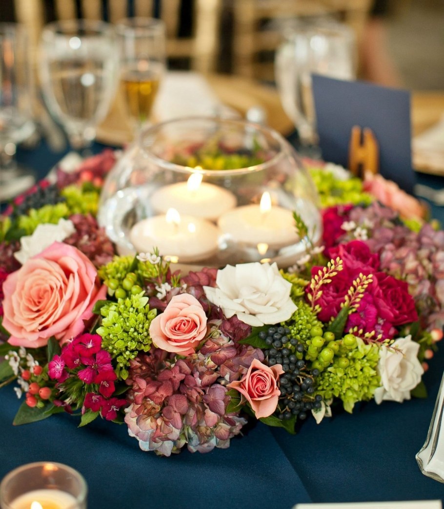 Украшение свадебного стола