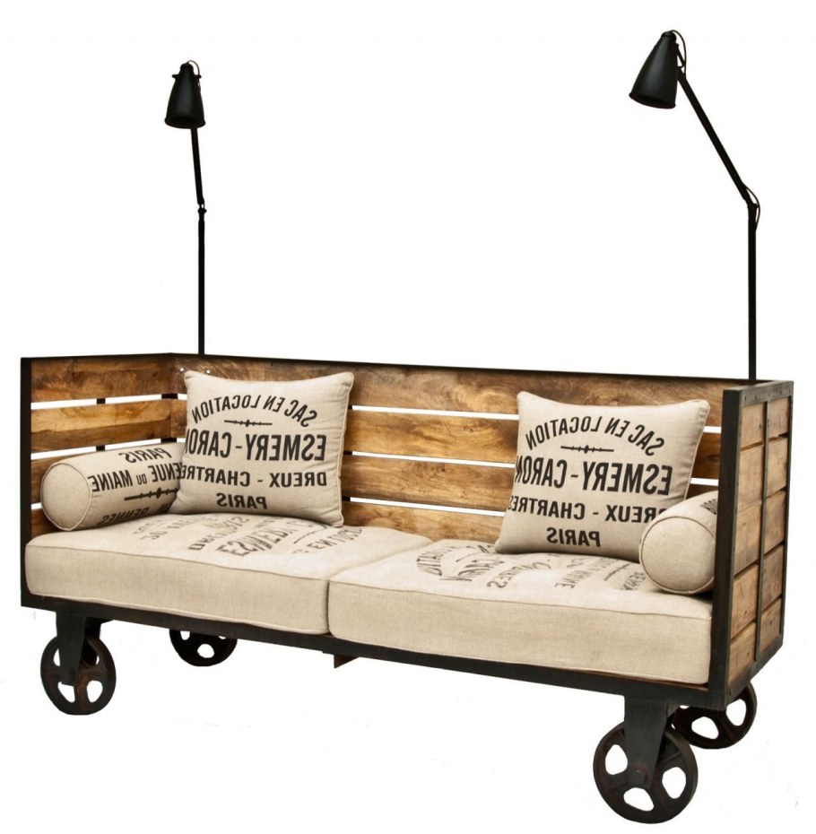 Садовый диван на металлокаркасе