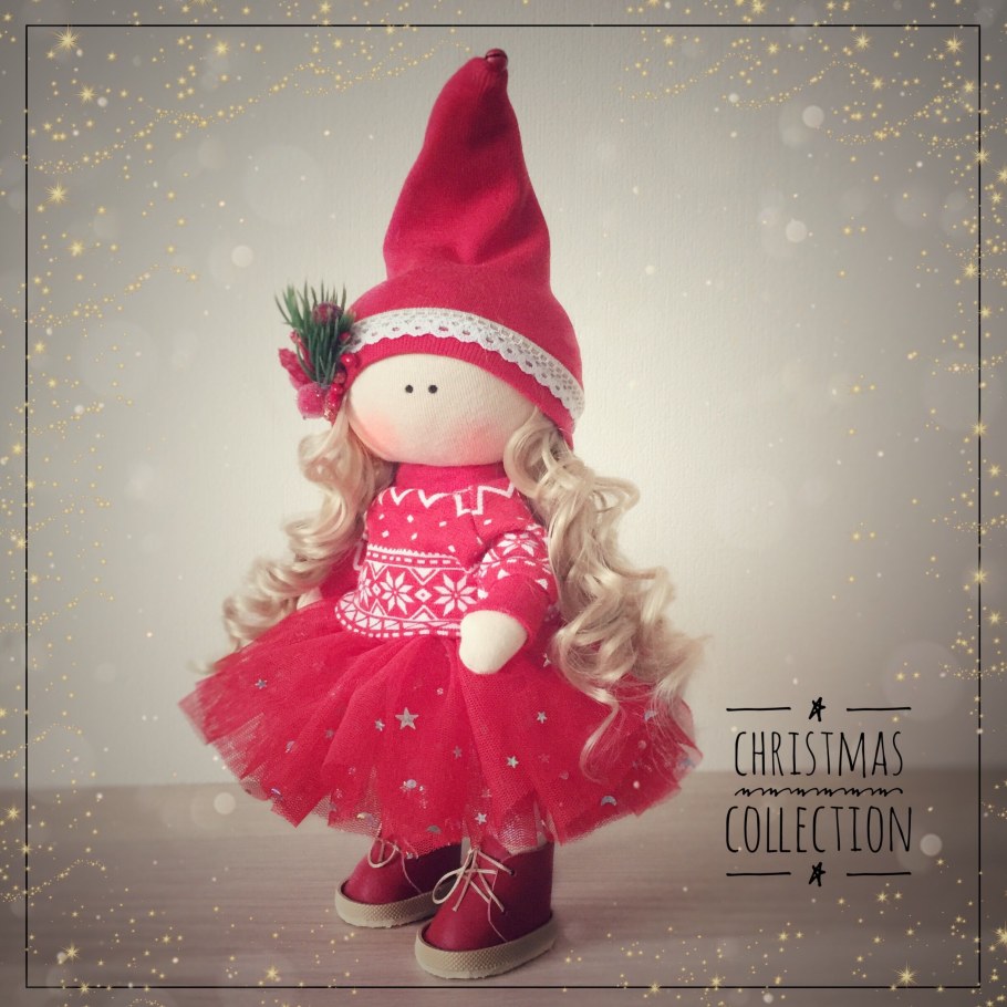 Интерьерная кукла гномик Рождественский