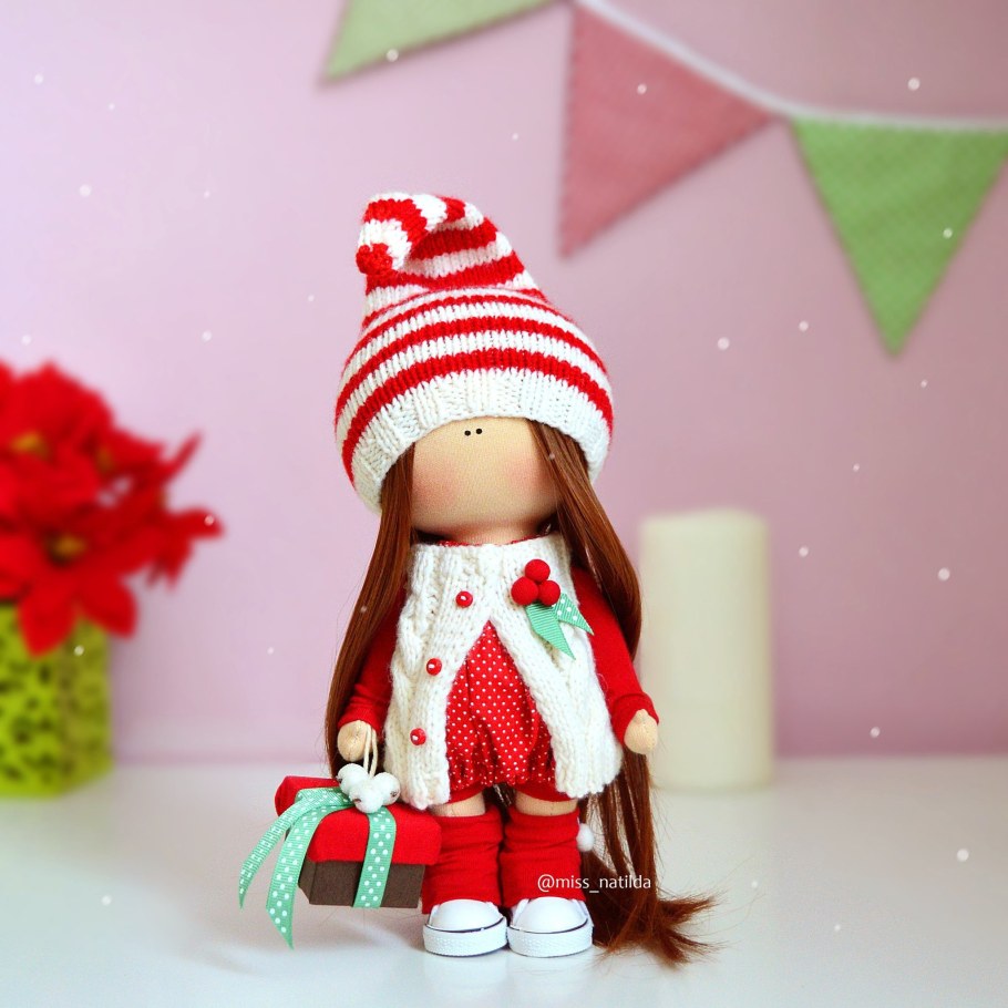 Мастер класс Новогодняя интерьерная кукла