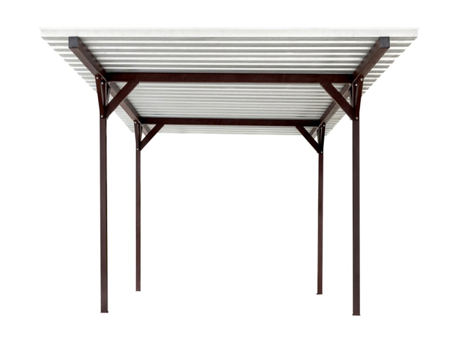 Односкатный навес из профильной трубы 80*80