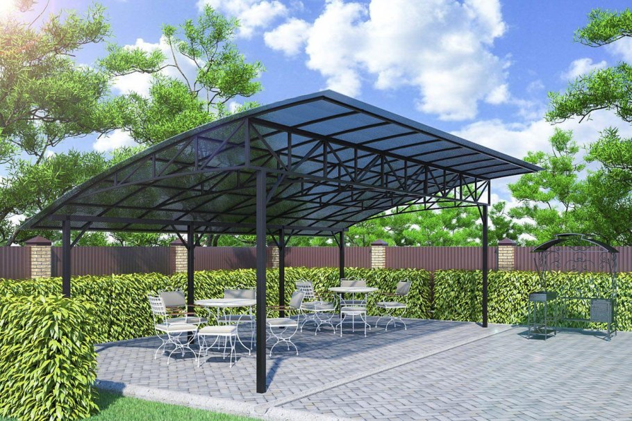 Односкатный навес 8500*6500