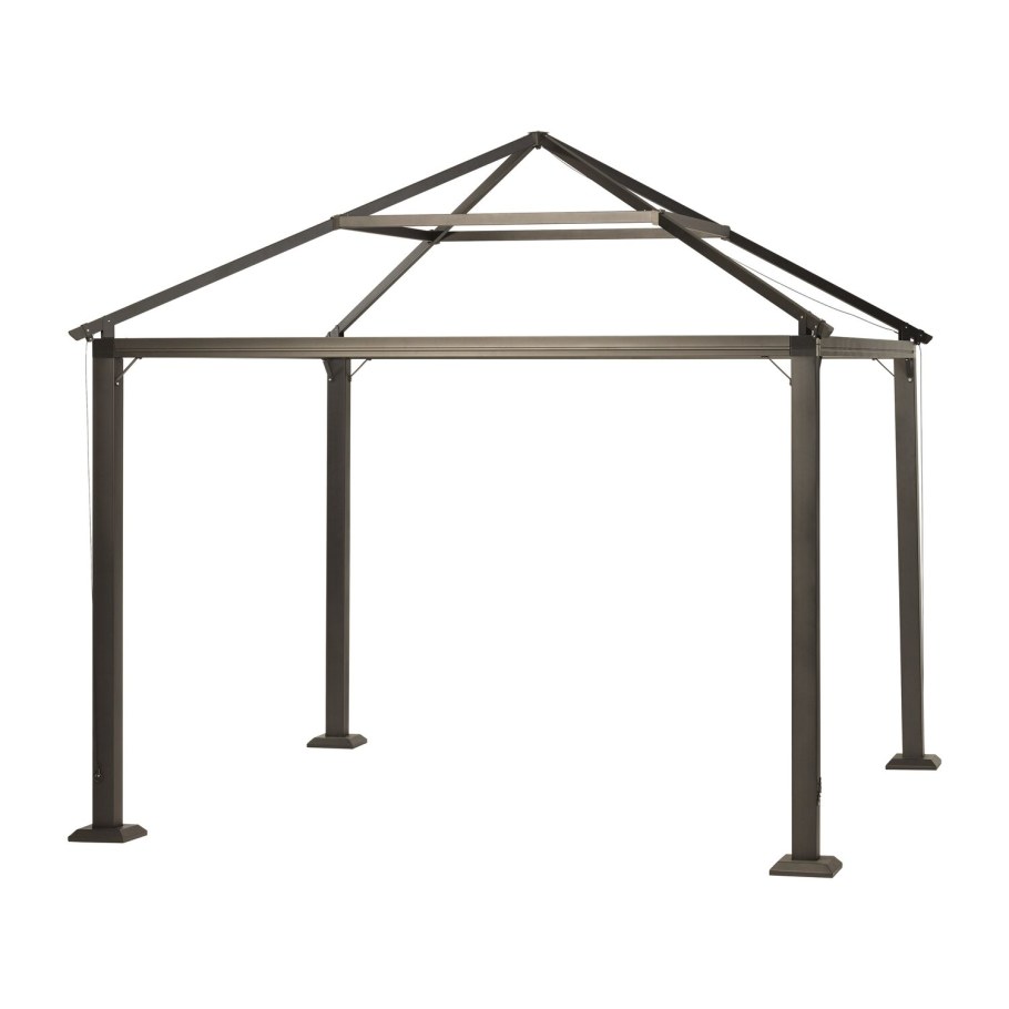 Металлическая беседка с мангалом