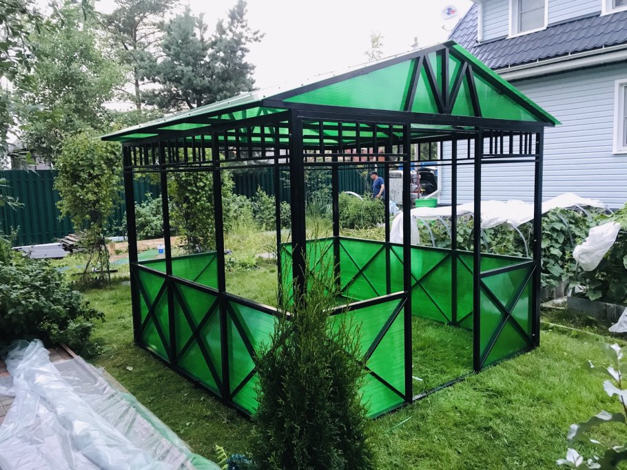 Беседка Садовая с поликарбонатом