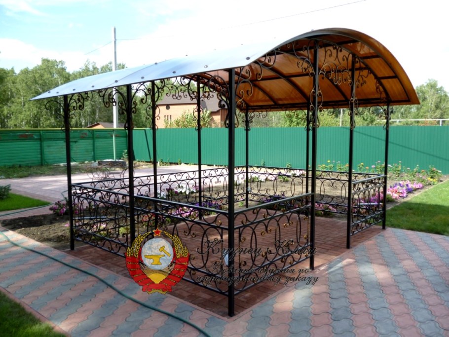 Навес беседка к дому