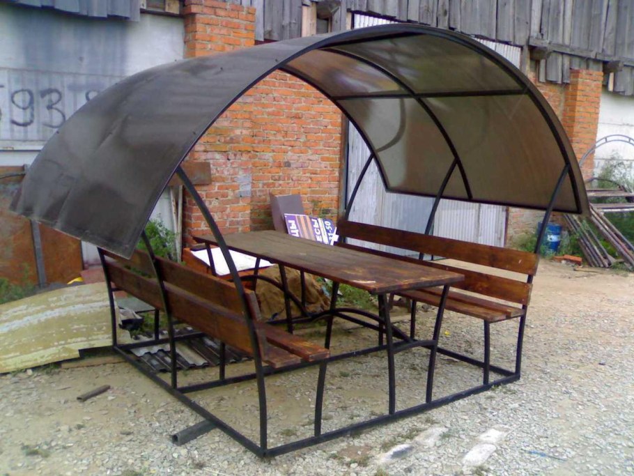 Односкатная беседка 4х5