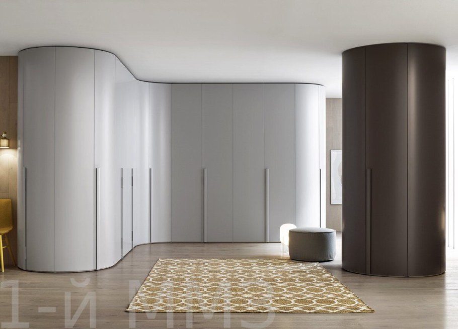 Беспрофильный радиусный шкаф Сascade r78