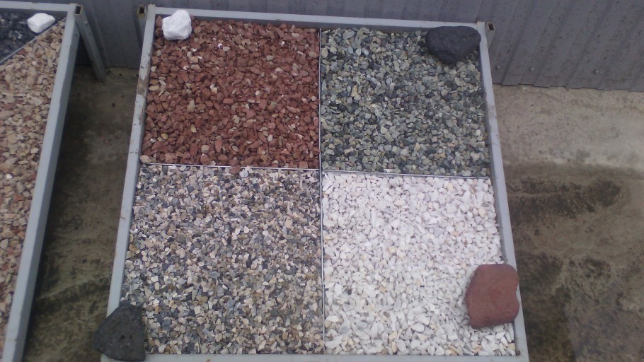 Клумба с каменной крошкой