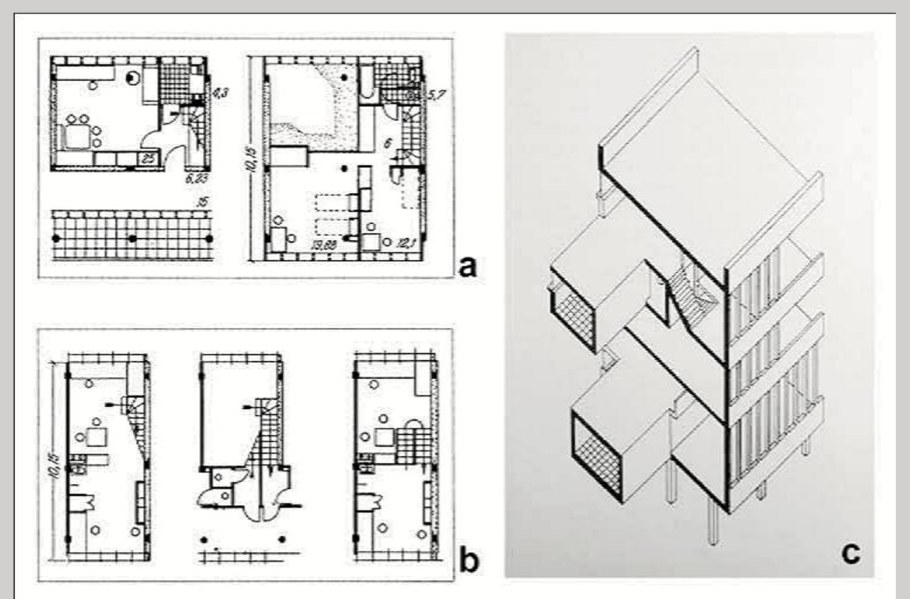 Дом Наркомфина Гинзбург планы
