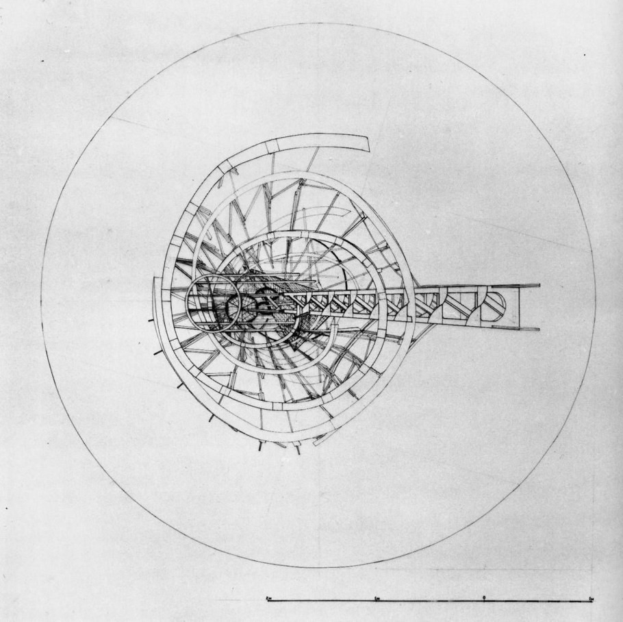 Башня 3 Интернационала Татлина чертеж