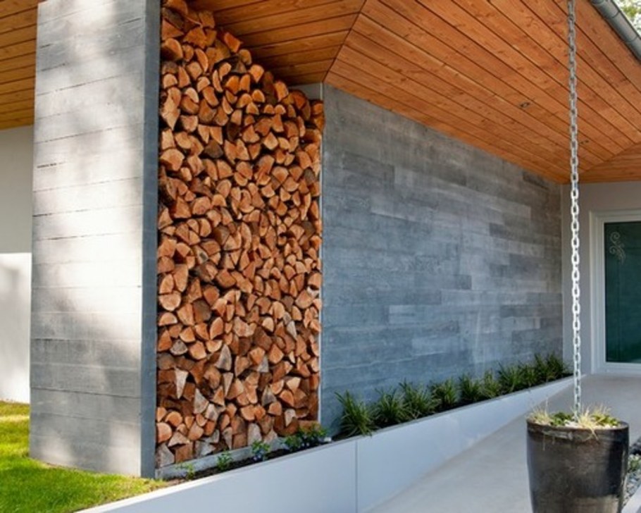 Современная дровница