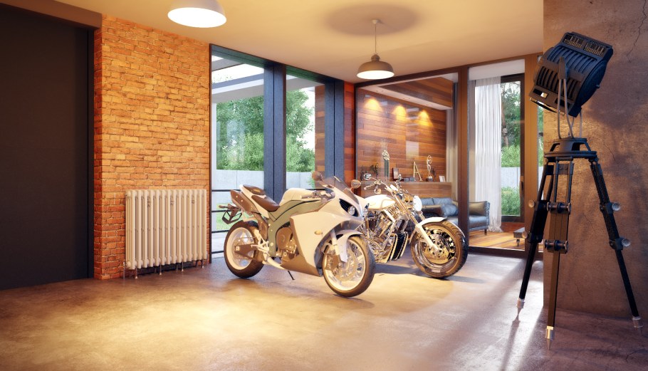 Комната в стиле мотоциклов