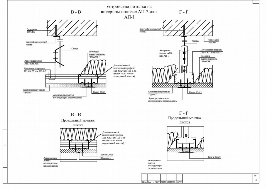 Схема монтажа короба со скрытой подсветкой