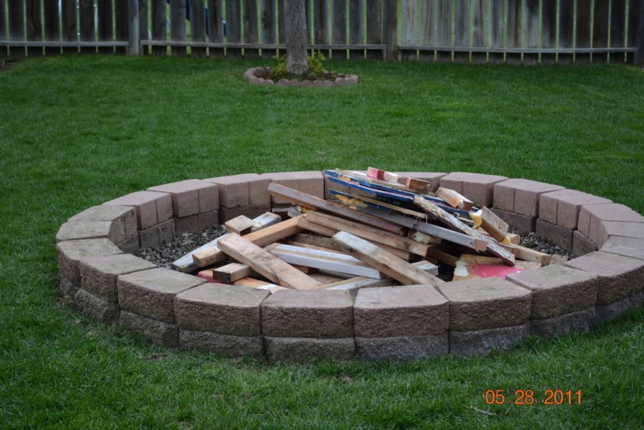 Костровище очаг из кирпича