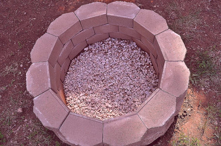 Костровище очаг из кирпича