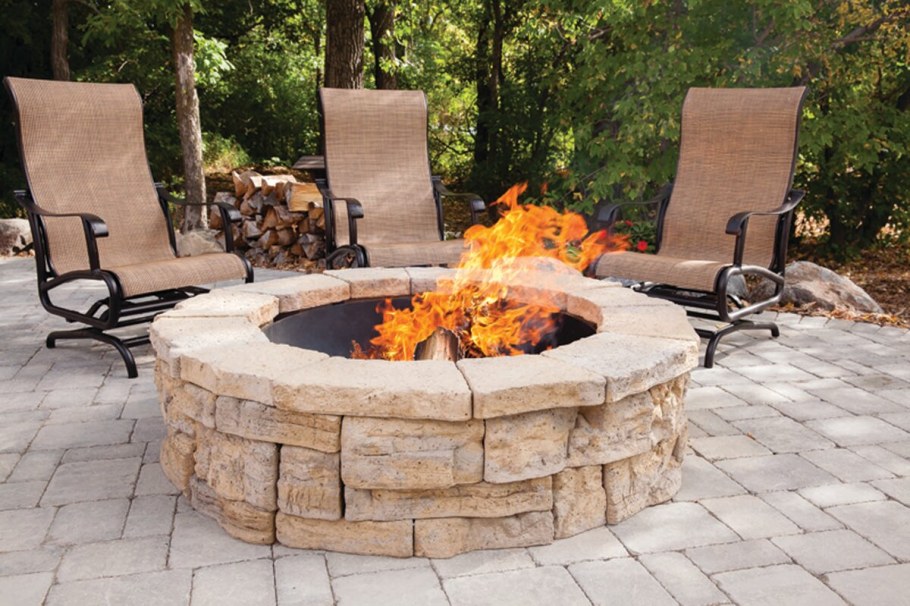 Очаг костровище из камня