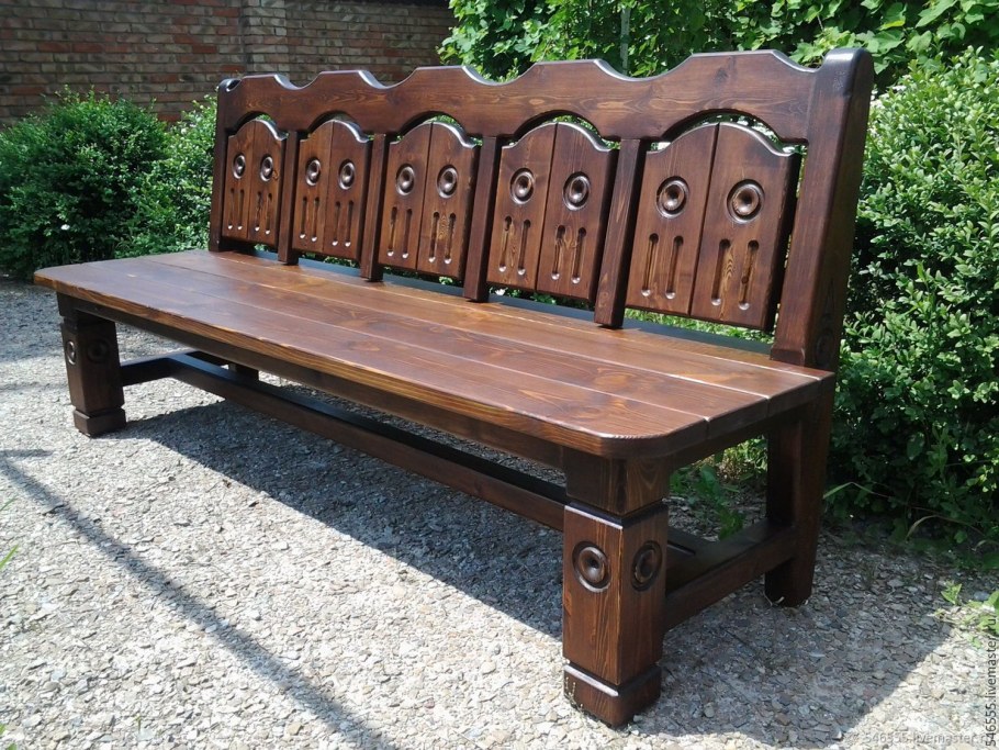 Лавки из дерева для дачи