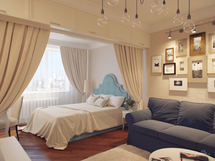 Спальня отделенная от гостиной