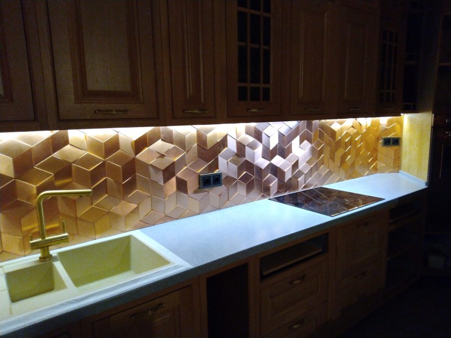 Фартук на кухню из эпоксидной смолы