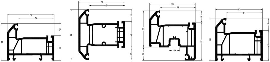 Rehau Delight 70 чертеж профиля