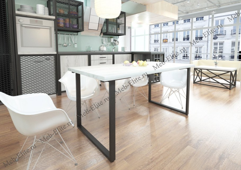 Стол обеденный Millwood "лофт u Light" - дуб белый крафт, 1200х700х750 мм