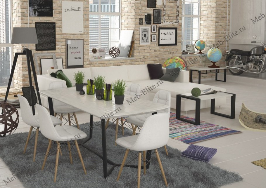 Стол обеденный нераскладной лофт, 120х70х75 см