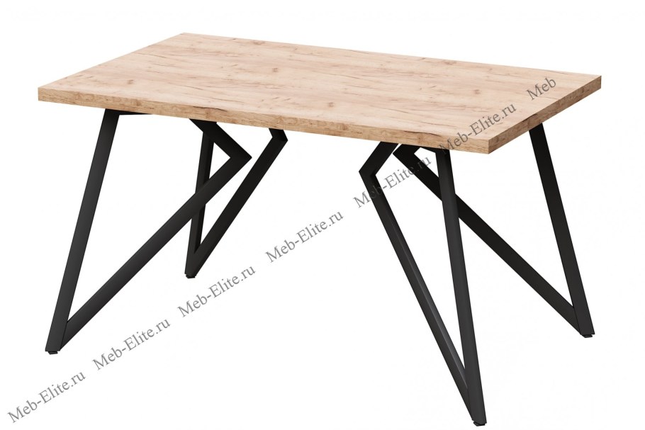 Раскладной стол-консоль лофт "Лондон - дуб табачный крафт", 1000*1000/1400*760