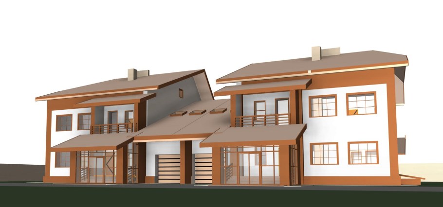 Двухквартирный жилой дом проект