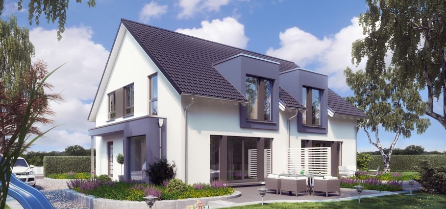 Домики двухквартирный