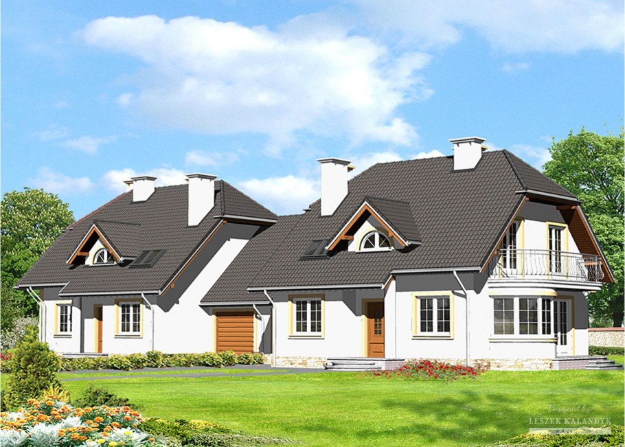 Домики двухквартирный