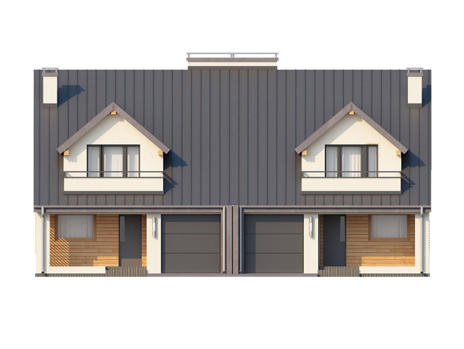 Одноэтажный блокированный жилой дом