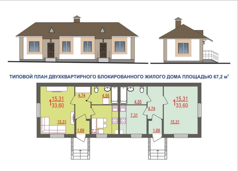 Двухквартирный дом