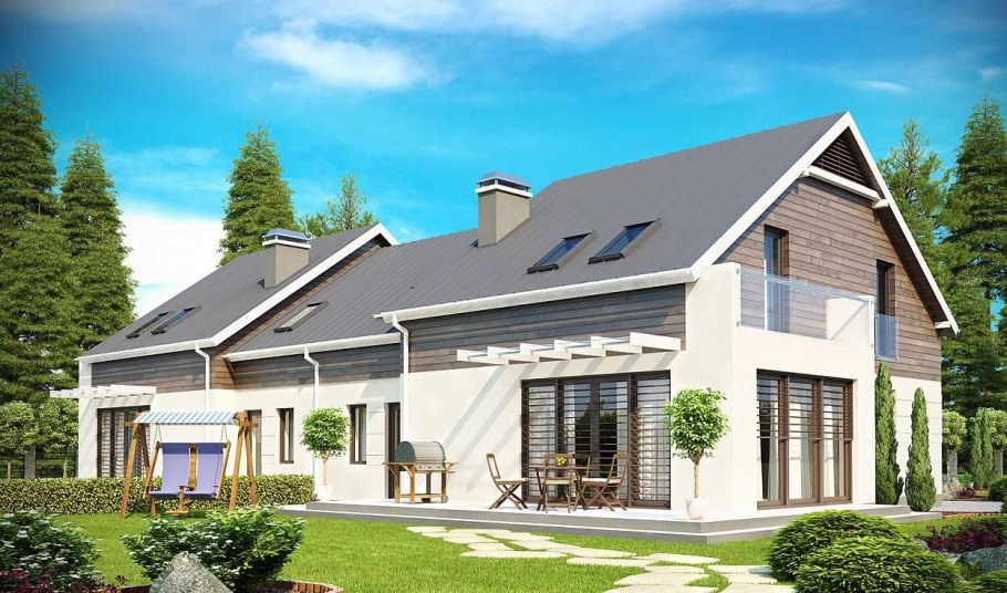 Проекты одноэтажных двухквартирных домов