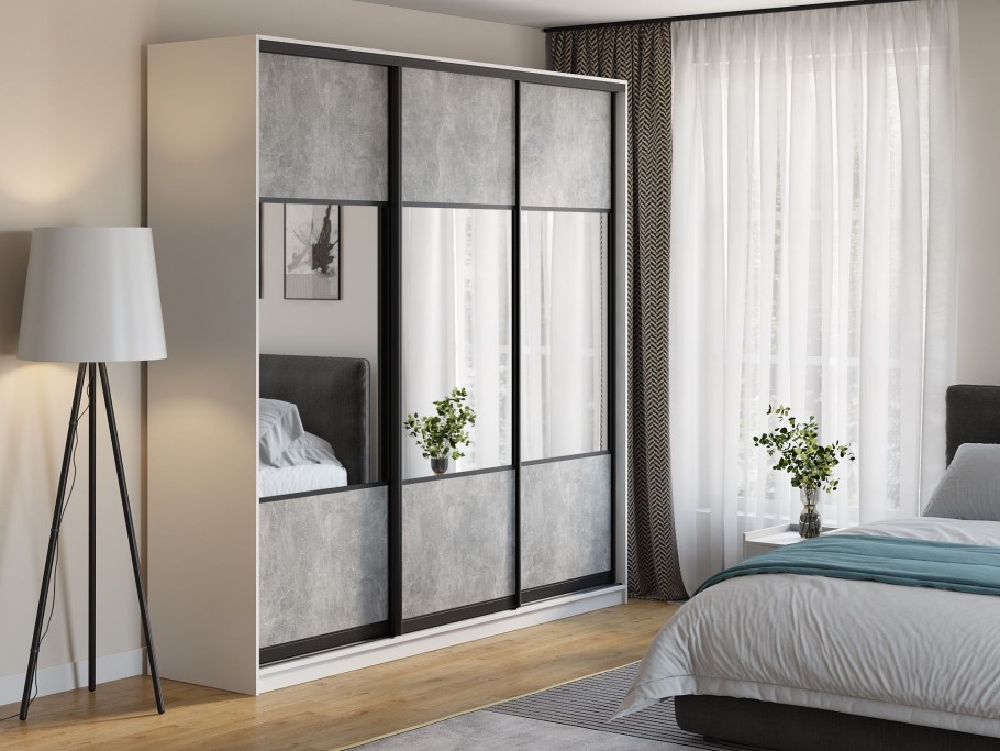 Спальный гарнитур в серых тонах