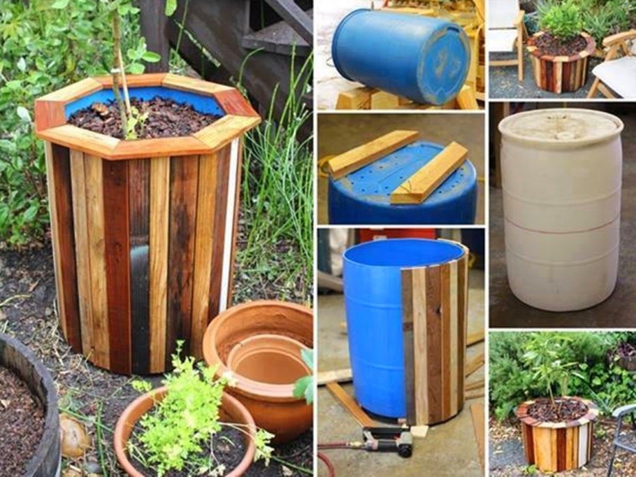 Декор бочки для полива