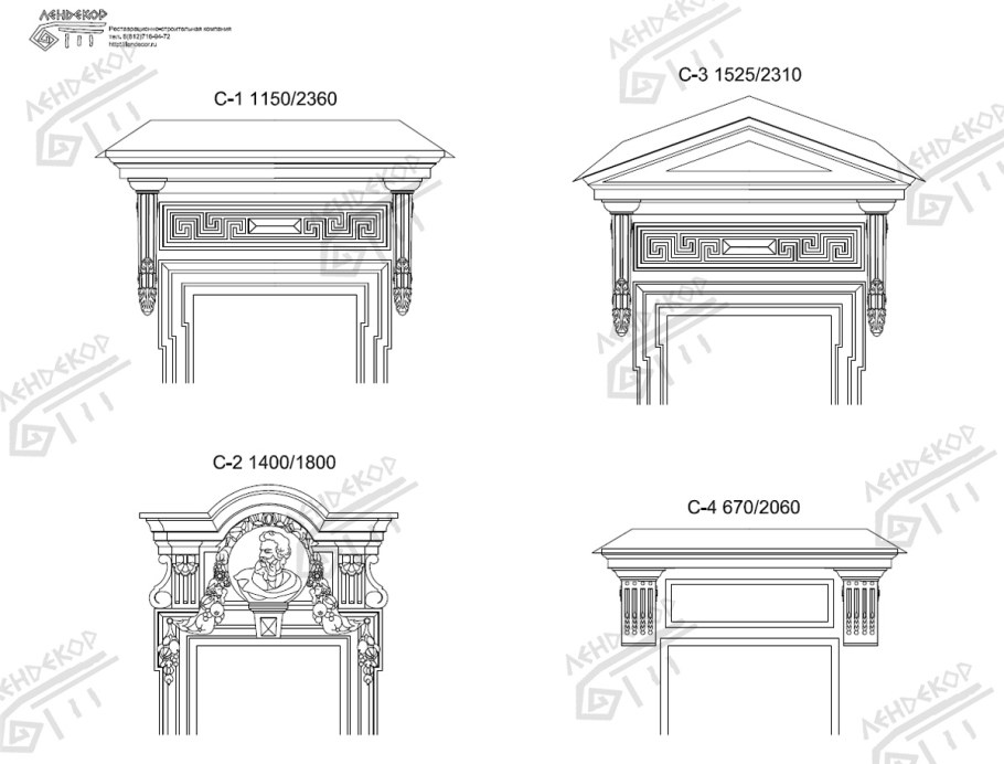 Сандрик архитектурный элемент схема