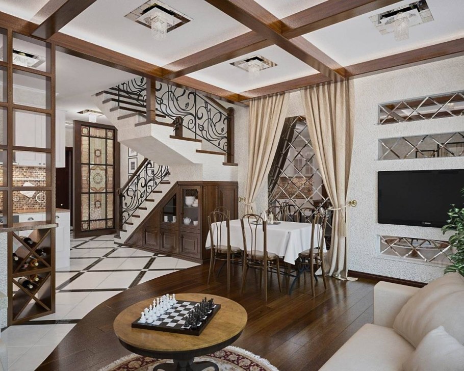 Гостиная в американском доме